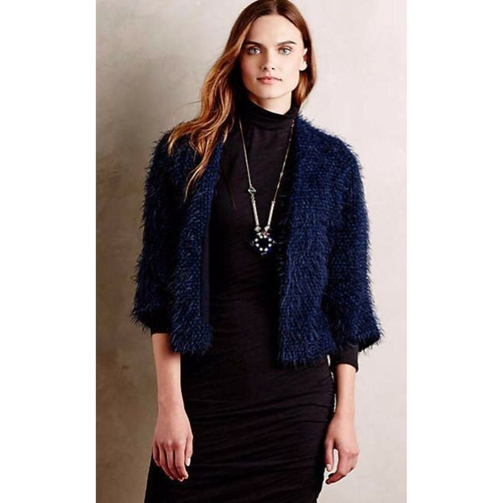 New Anthro Ottod'ame Nemi Shaggy Topper Cardigan - Picture 3 of 7